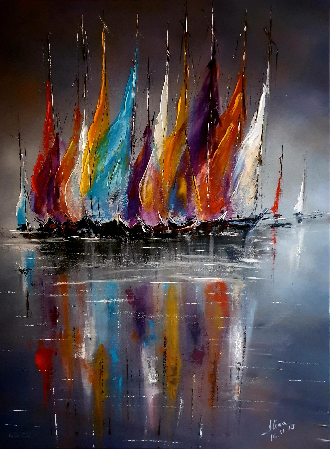 ArteDiAlina.com painting: woke up before dawn
